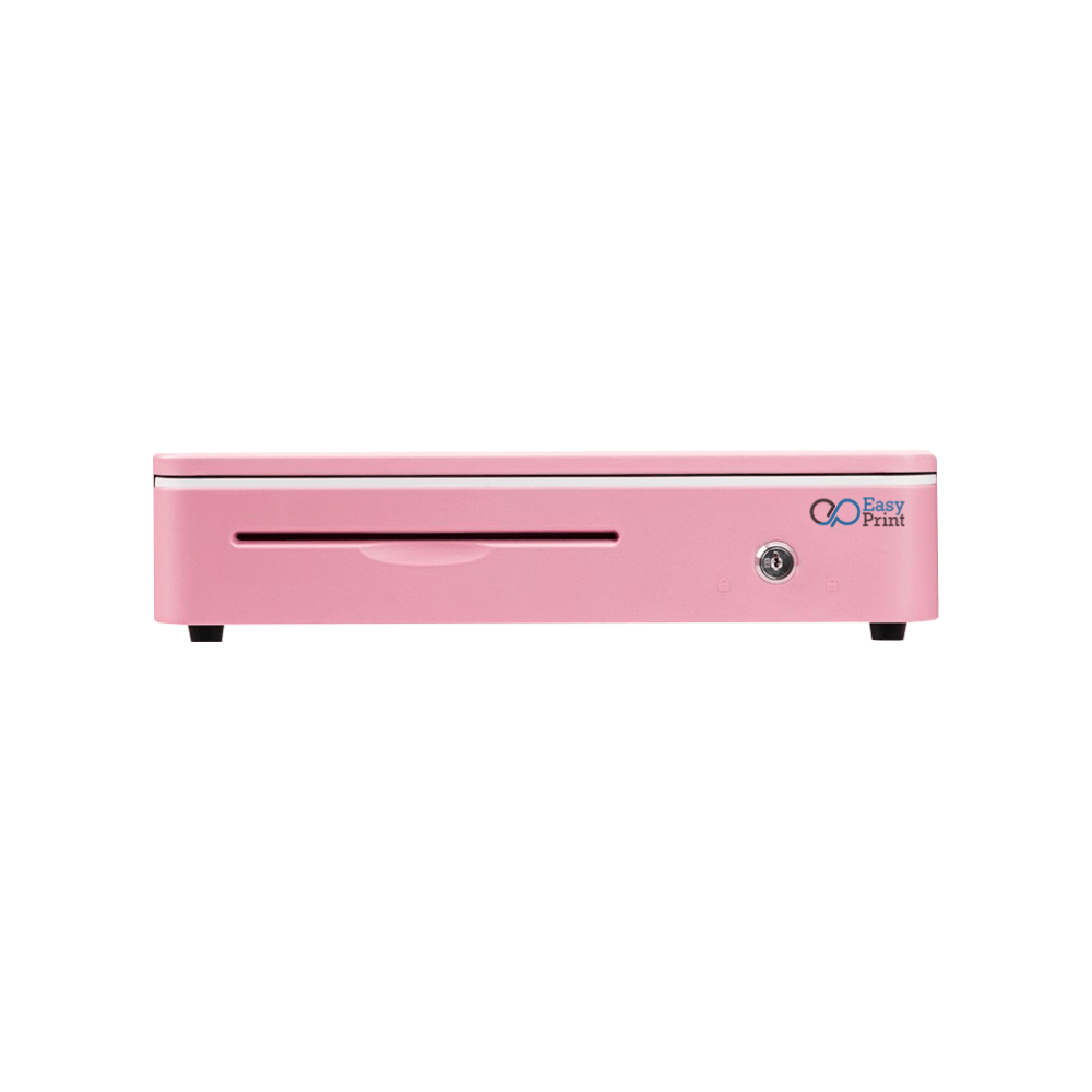 ลิ้นชักเก็บเงิน EASYPRINT รุ่น CD-405 สีชมพู-ขาว 4 ช่องธนบัตรขนาดใหญ่ 8 ช่องเหรียญ RJ11 12/24V_1
